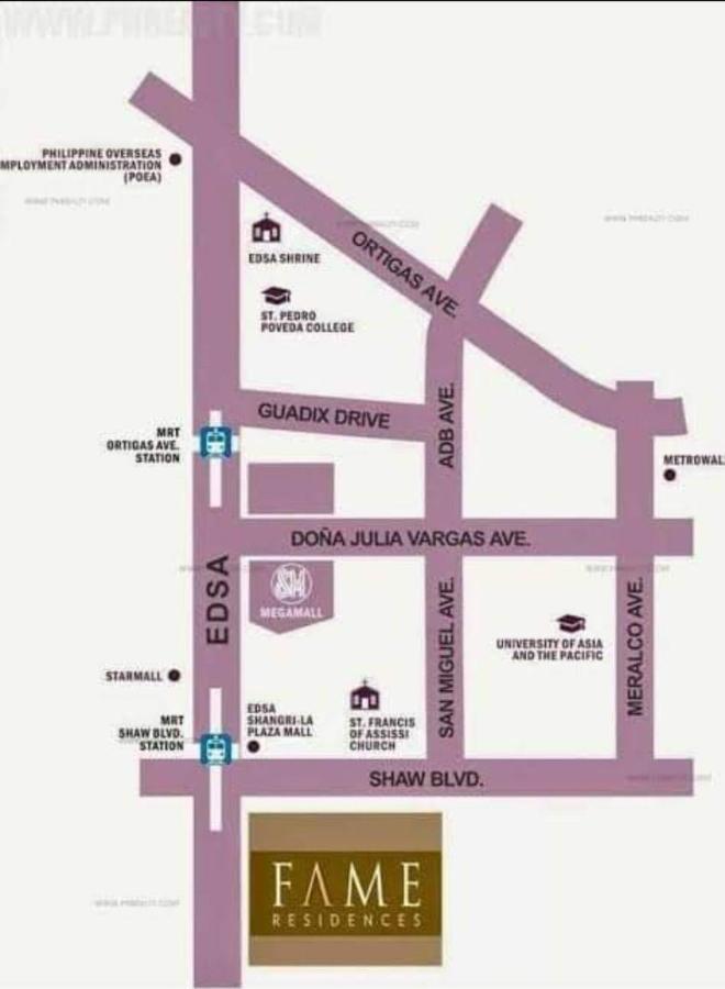 Penthouse Studio At Fame Residence 41St Floor, Shangrila-Megamall Manila Exterior photo